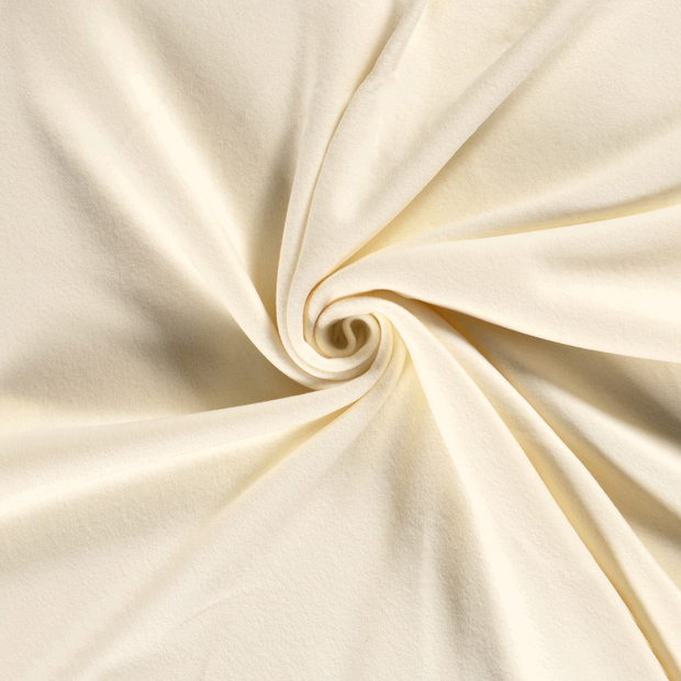 Cotton Fleece fabric Ivory brushed 