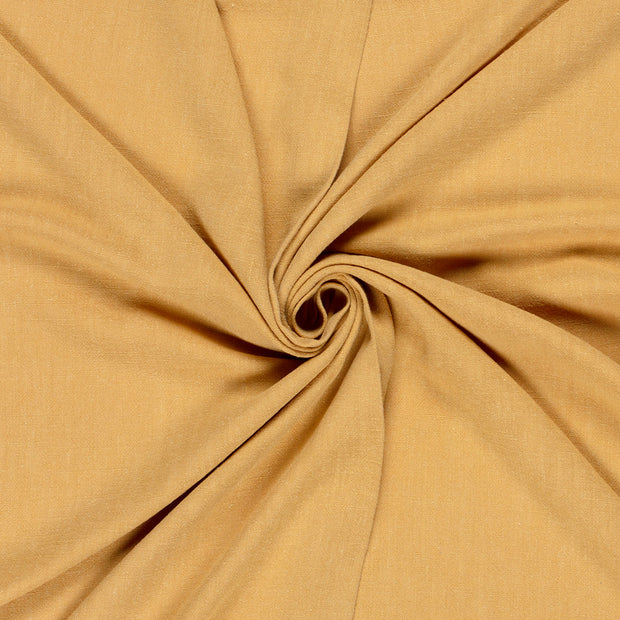 Lino Viscosa Tejido tela Ocre slub