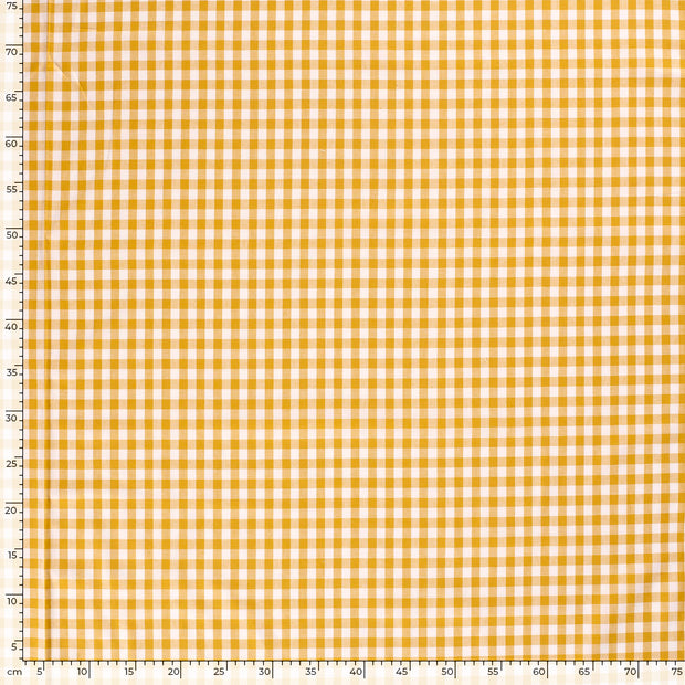 Cotton Poplin Yarn Dyed fabric Checks Oker