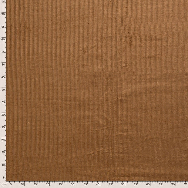 Jumbo Corduroy Stretch 6w stof Effen Bruin