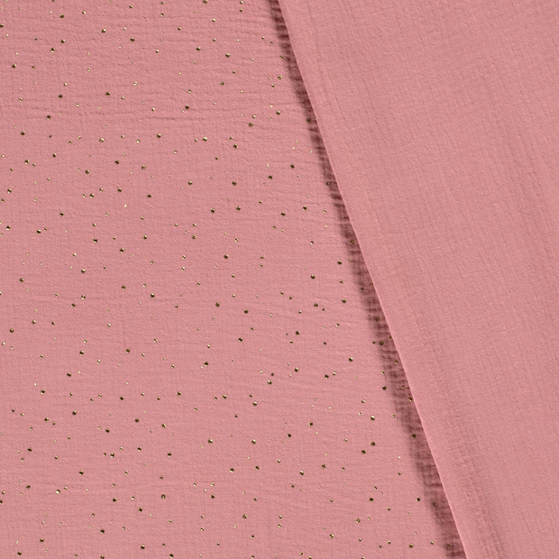 Muslin fabric Dots foiled 