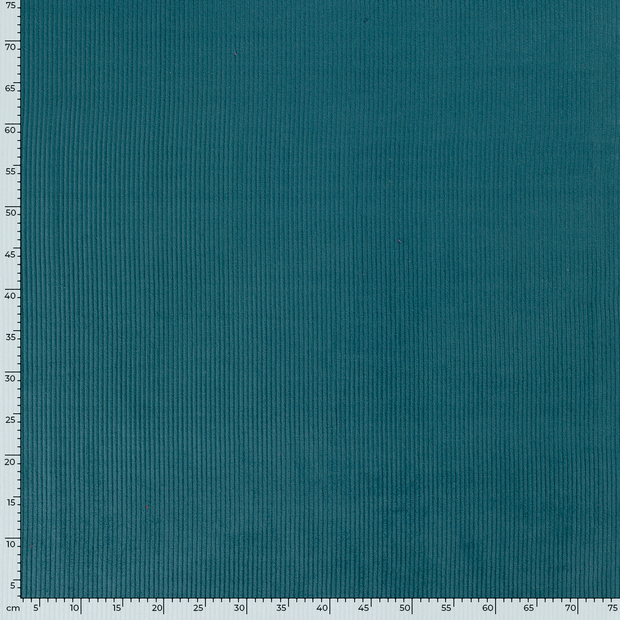 Corduroy 4.5w fabric Unicolour Petrol