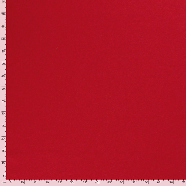 Woven Viscose Linen fabric Unicolour Red