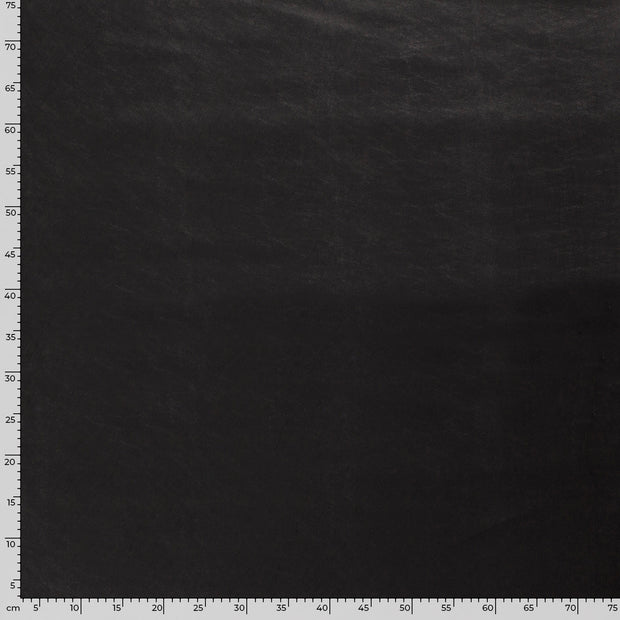Artificial Leather fabric Unicolour Black
