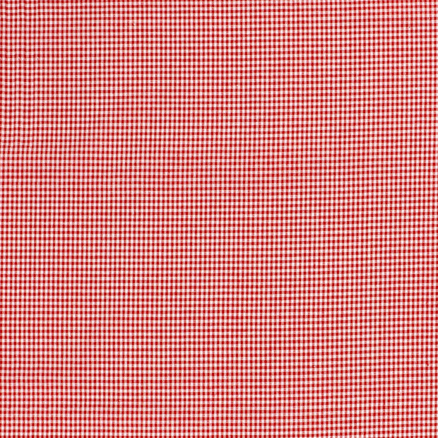 Cotton Poplin Yarn Dyed fabric Checks Red