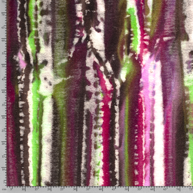 Heavy Knit fabric Stripes Old Pink