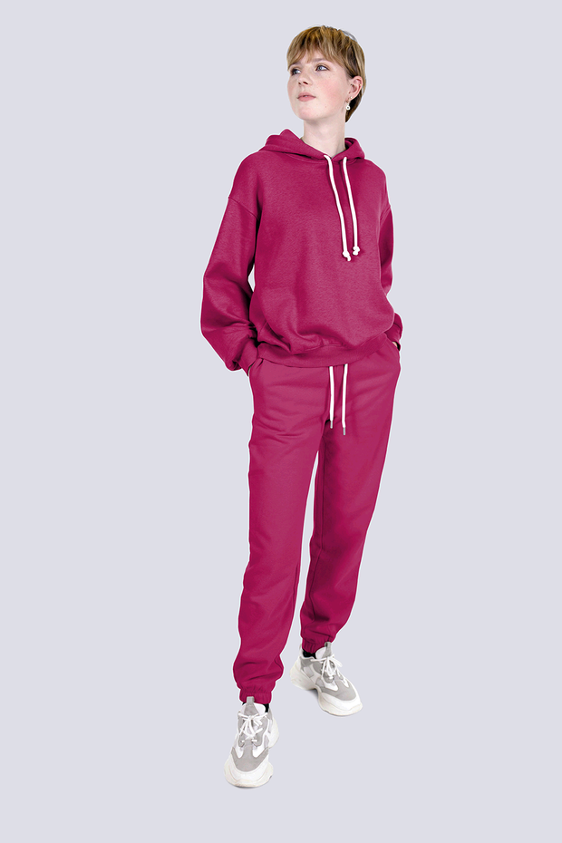 Jogging fabric Unicolour Fuchsia