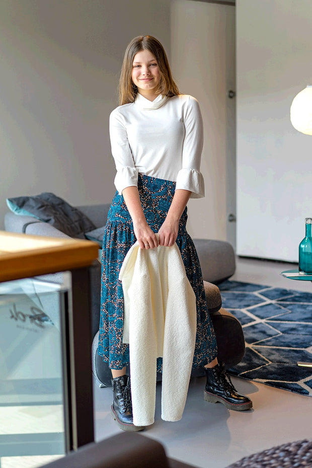 Viscose Jersey fabrik Uni Wollweiß