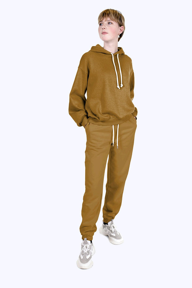 Jogging fabric Unicolour Oker