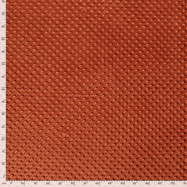 Minky fabric Unicolour Brique