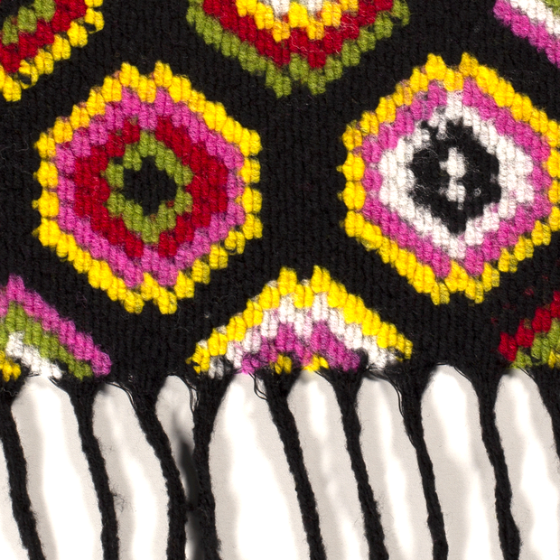 Heavy Knit tela Abstracto Negro