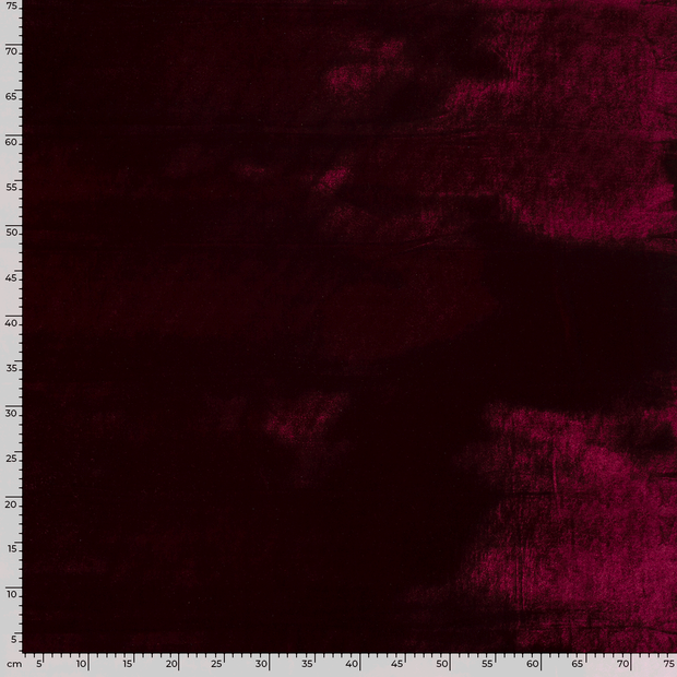 Velvet fabric Unicolour Bordeaux