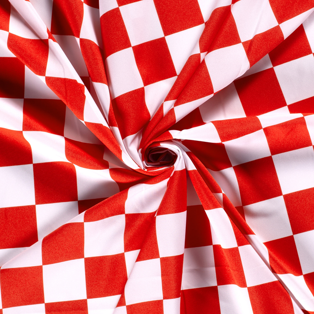 Power Stretch fabric Red printed 