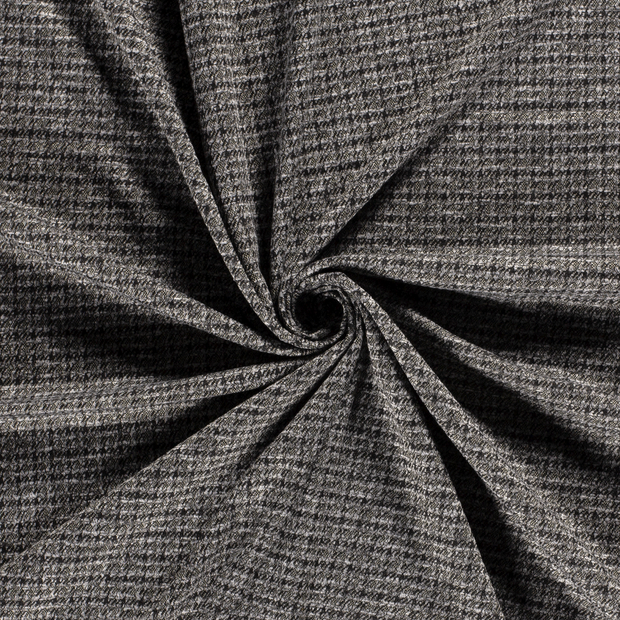Jacquard fabric Black brushed 