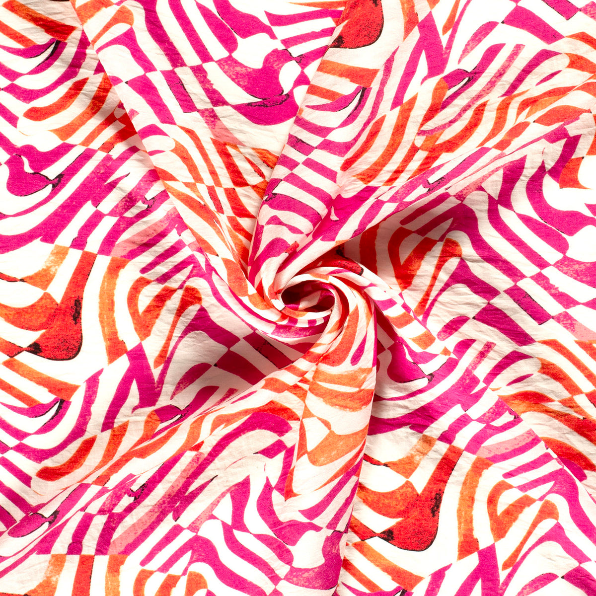 Viscose Nylon Twill fabric Leaves Fuchsia Wholesale fabrics