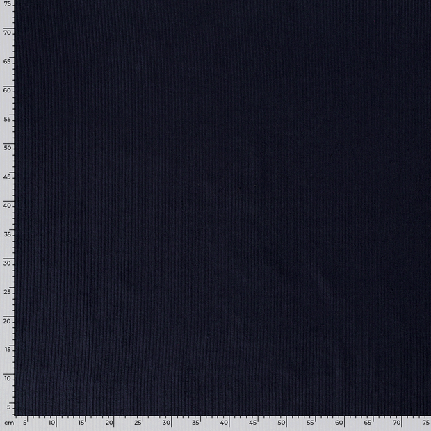 Velours Côtelé 4.5w tissu Unicolore Bleu Marine