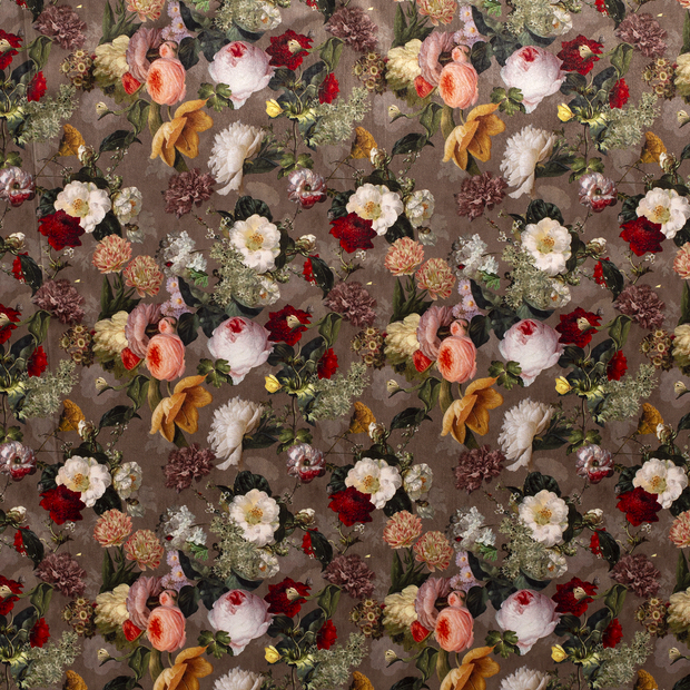 Velvet fabric Brown matte 