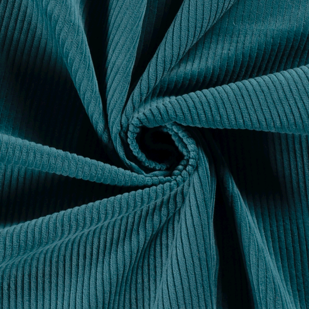 Corduroy 4.5w fabric Unicolour Petrol