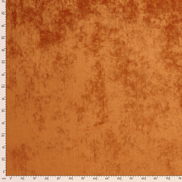 Velvet fabric Unicolour Brique