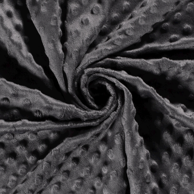 Minky fabric Unicolour Dark Grey