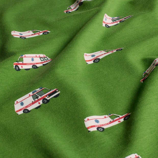 Baumwolle Jersey fabrik Autos Khaki-Grün