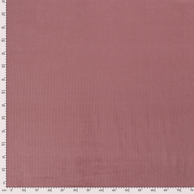 Velours Côtelé 4.5w tissu Unicolore Vieux rose