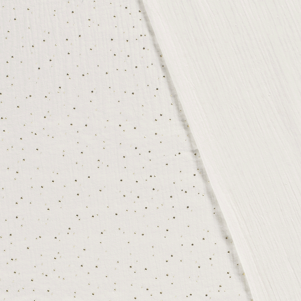 Muslin fabric Dots foiled 