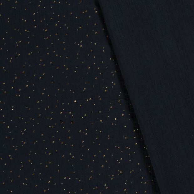 Muslin fabric Dots foiled 