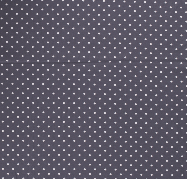Cotton Jersey fabric Dots Dark Grey