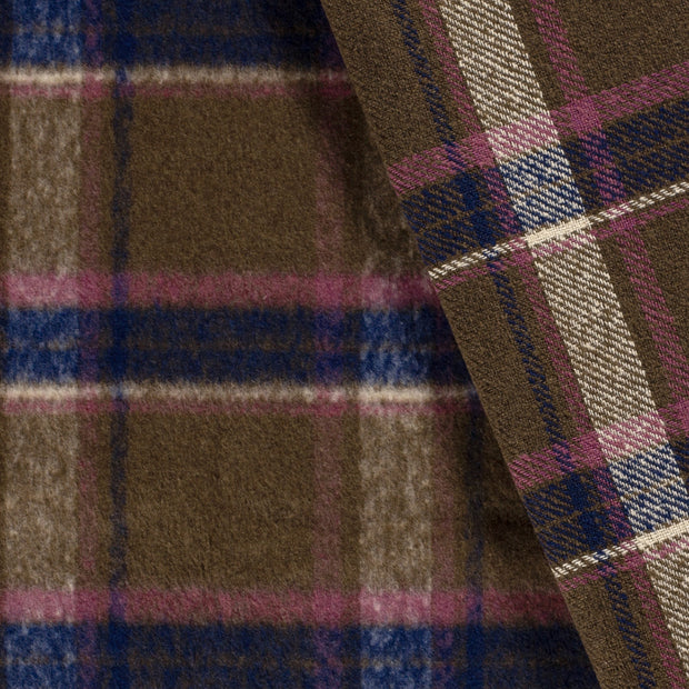 Jacquard fabric Checks brushed 