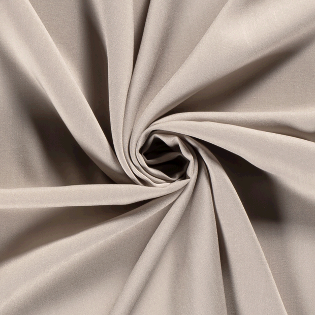 Viscose Poplin fabrik Uni Beige