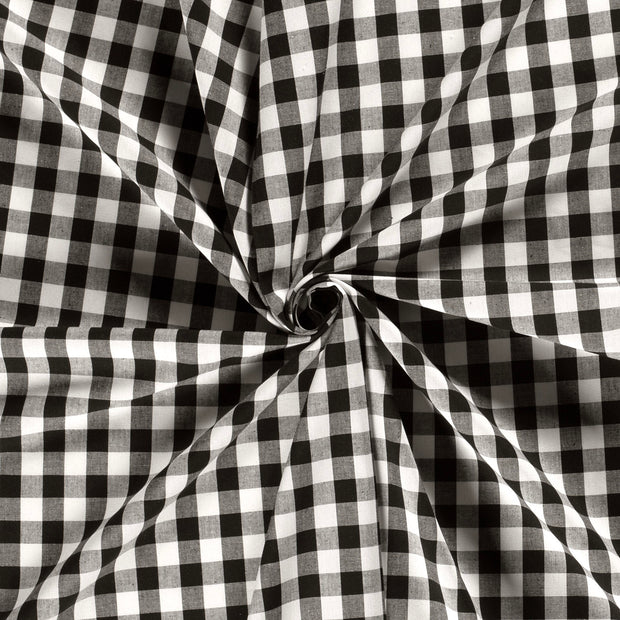 Cotton Poplin Yarn Dyed fabric Black 
