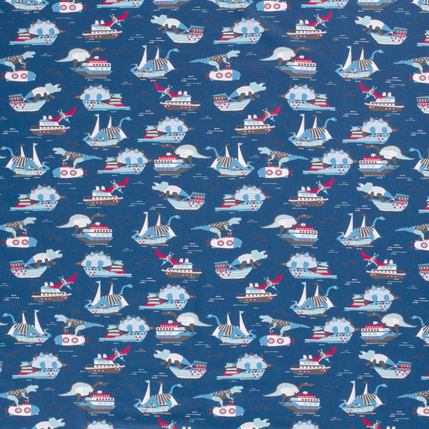 Cotton Jersey fabric Navy soft