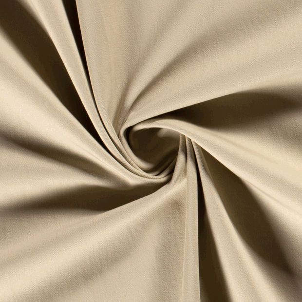 Twill Stretch tela Unicolor Beis