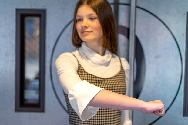 Viscose Jersey fabrik Uni Wollweiß