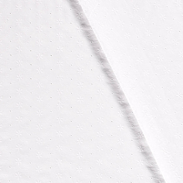 Cotton Poplin fabric Stars White