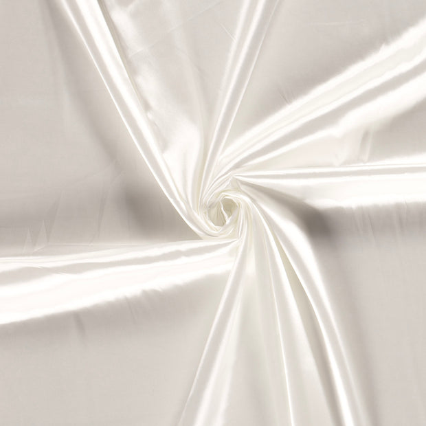 Satin Stretch fabric Off White 