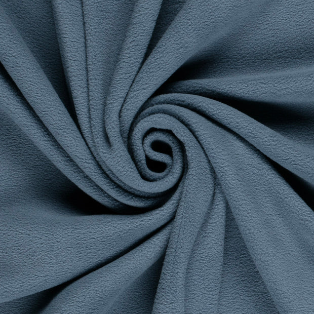 Microfleece fabric Unicolour Steel Blue
