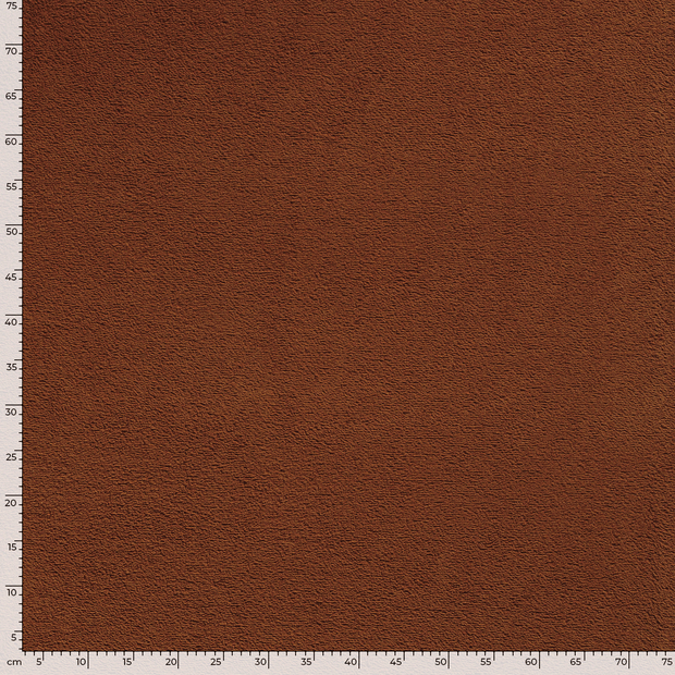 Terry Towelling fabric Unicolour Brique