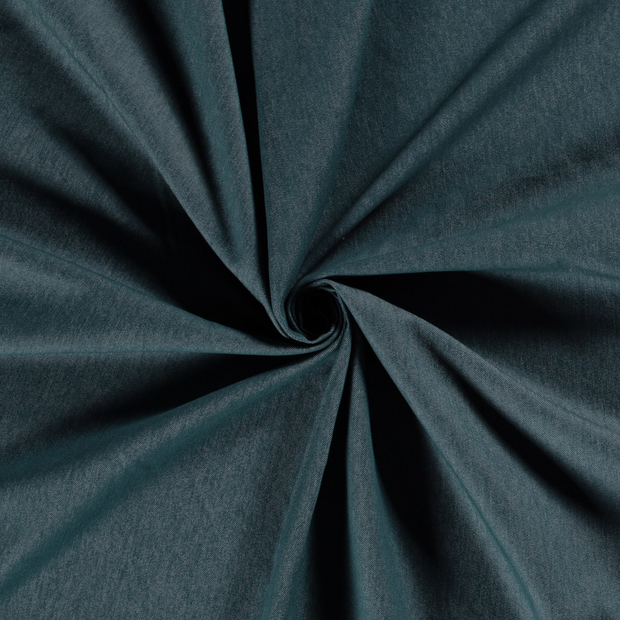 Denim Stretch fabric Petrol pre-washed 