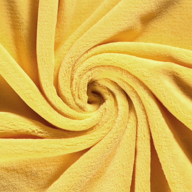 Coral Fleece fabrik Uni Gelb