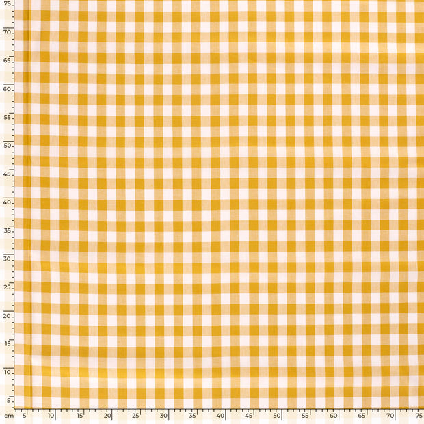 Cotton Poplin Yarn Dyed fabric Checks Oker