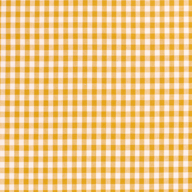 Cotton Poplin Yarn Dyed fabric Checks Oker