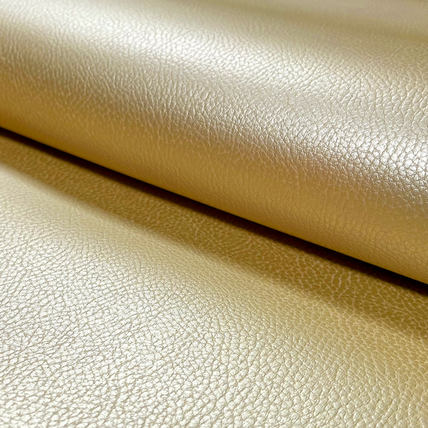 Imitation cuir tissu Unicolore Doré