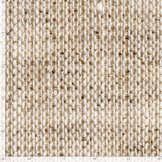 Pur Lin tissu Unicolore Ivory