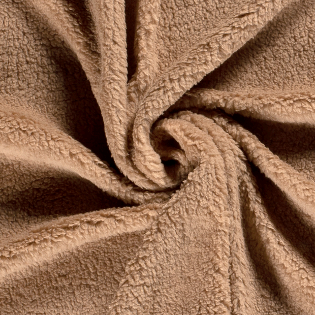 Sherpa Fleece fabric Unicolour Nutmeg