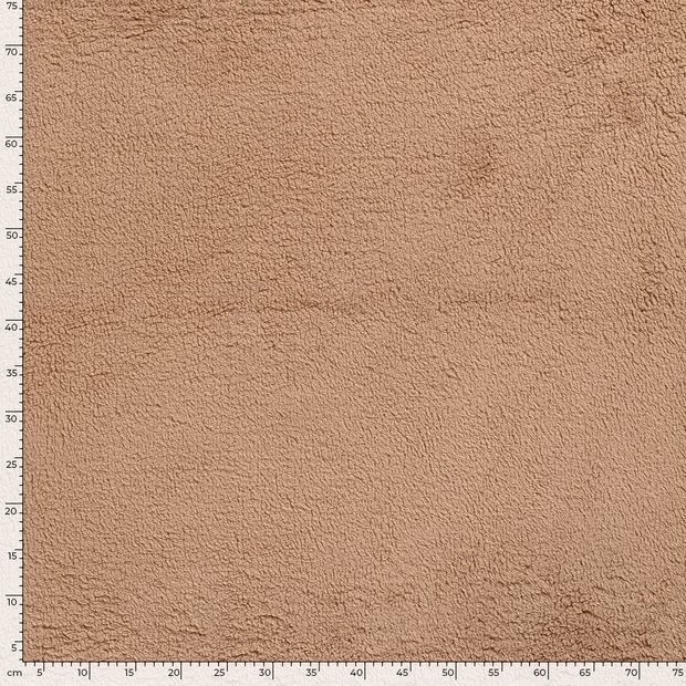 Sherpa Fleece fabric Unicolour Nutmeg