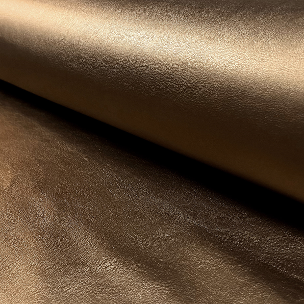 Stretch Leather fabric Unicolour Bronze