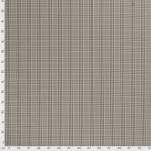 Gabardine fabric Checks White