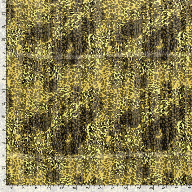 Chiffon fabric Panther Khaki Green